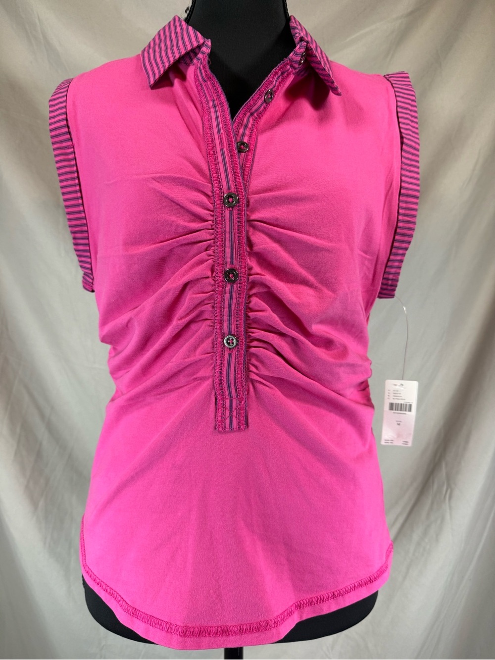 Anthropologie Pilcro Varsity Polo Tank Pink - Size Medium- NWT